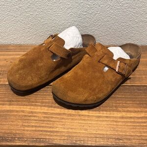 Birkenstock Mink Suede Clogs